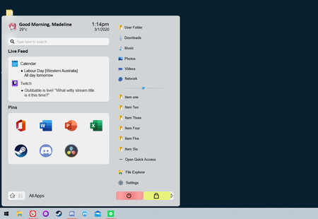 Un diseñador ha creado su propio menú inicio de Windows 10 sin Live Tiles, y no falta quien lo odie ni tampoco quien lo ame