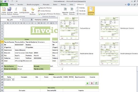 Plantillas OffInvoice