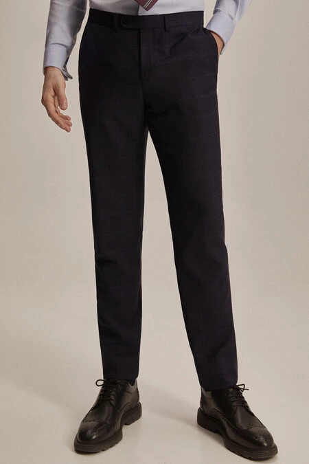 Pantalón traje cuadro