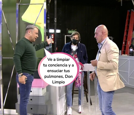 Jorge Javier monta en cólera contra Kiko Matamoros por su defensa al juez Emilio Calatayud y acaba echándolo del plató: "Vete a fumar, estás haciendo el ridículo"