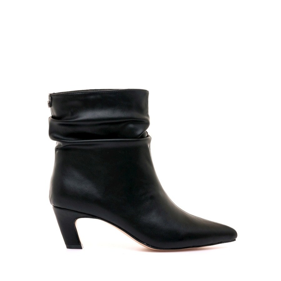 Botines de tacón de mujer con punta fina - Mustang - Negro

