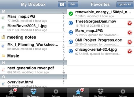 Dropbox ahora está disponible para iPhone/iPod Touch