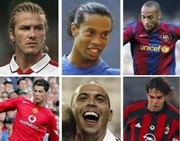 Los futbolistas que más cobran en 2008