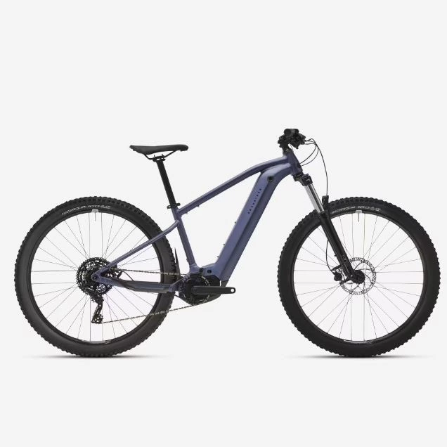 Bicicleta eléctrica montaña E-Expl 520 azul noche semirrígida 29"

