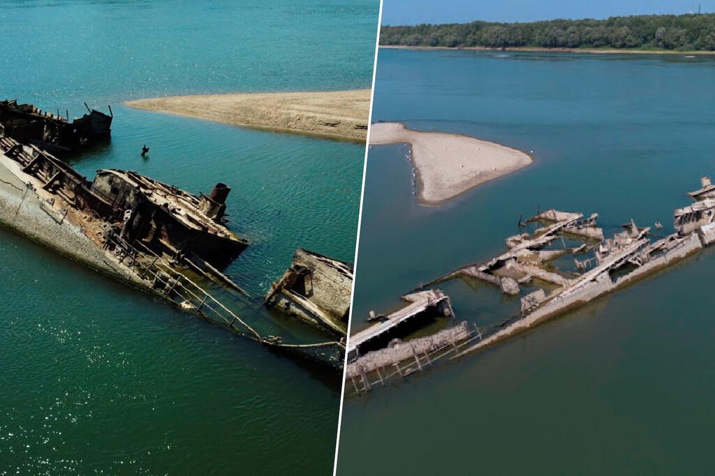 La sequía del Danubio está resucitando los fantasmas del pasado: una flota nazi de la Segunda Guerra Mundial