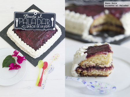 Sponge cheese cake. Tarta Directo al Paladar. Receta