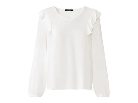 Blusa De Viscosa Blanca Para Mujer Zoom