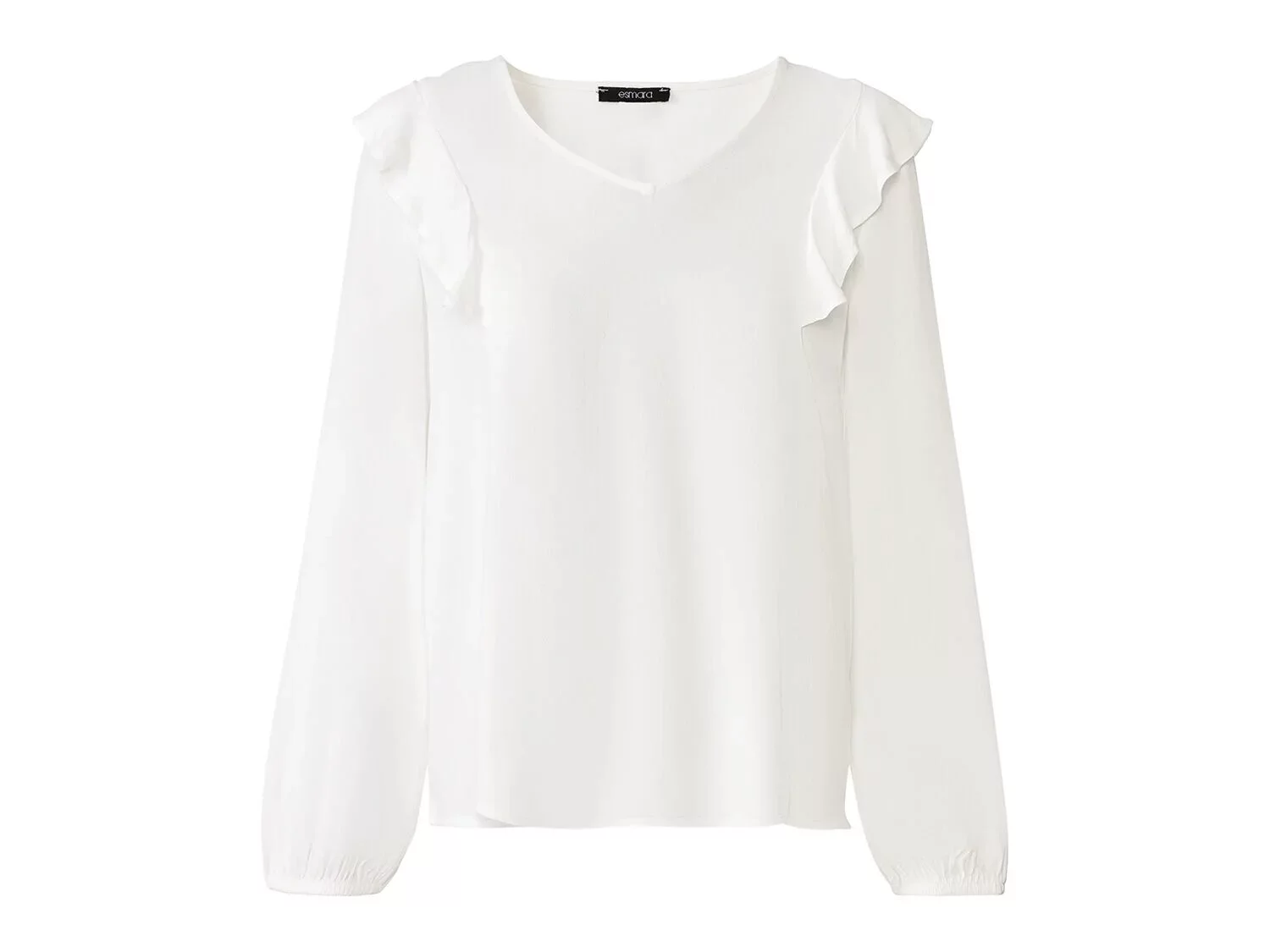 Blusa de viscosa blanca para mujer