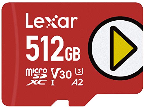 Lexar Play Tarjeta Micro SD 512GB, microSDXC UHS-I, hasta 150MB/s de Lectura, Microsd Compatible con Nintendo Switch, telefono y tableta (LMSPLAY512G-BNNAG)