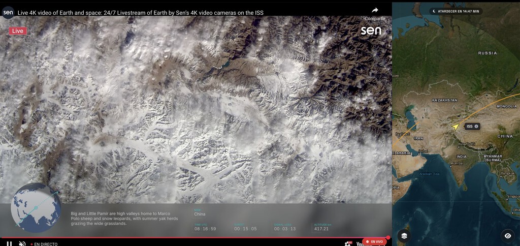 Este es el impresionante mapa interactivo para ver la Tierra en 4K en vivo desde el espacio y monitorizar satélites