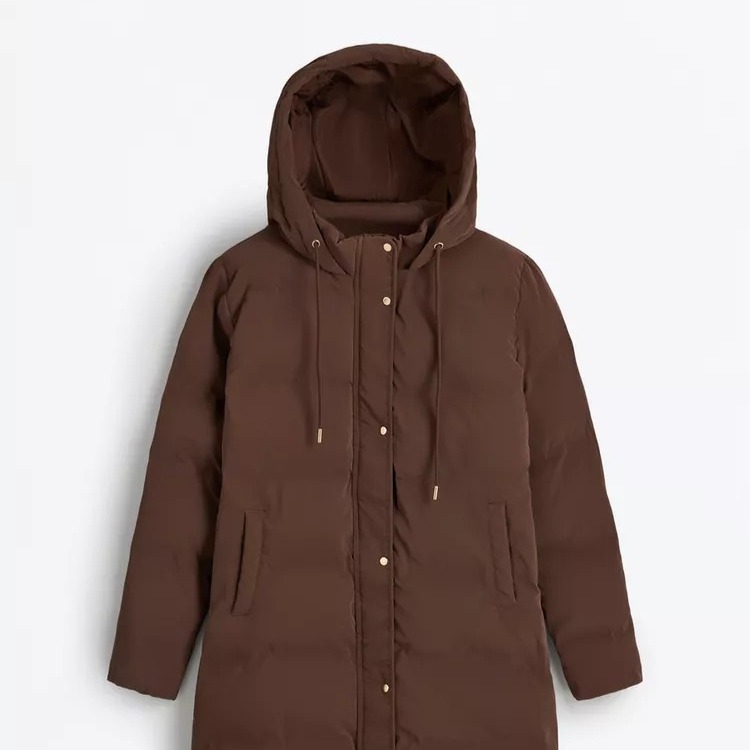 Abrigo largo acolchado