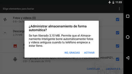 Cómo activar el almacenamiento inteligente de Android 7.1 Nougat