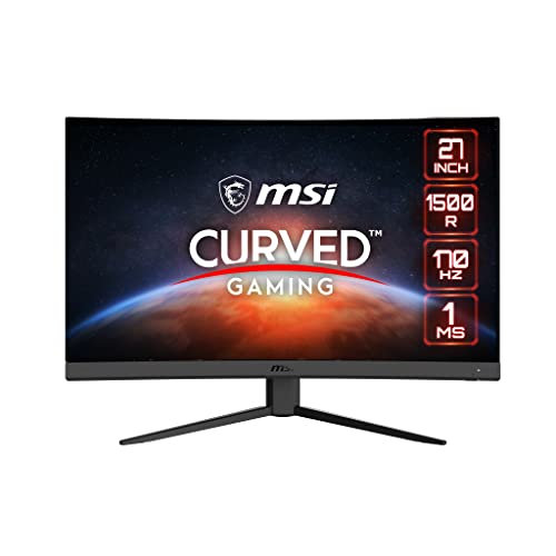 MSI G27CQ4 E2 - Monitor Gaming Curvo 27", WQHD, 170 Hz (2560x1440, VA, Curvatura 1500R, 16:9, 1 ms, AMD Freesync Premium, Frameless, HDR Ready, Compatible con consolas FHD a 120Hz)