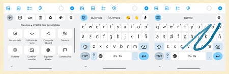 Gboard は、音声ディクテーション、クリップボード、さらには内蔵の翻訳機能など、執筆時にさまざまなツールを提供します。