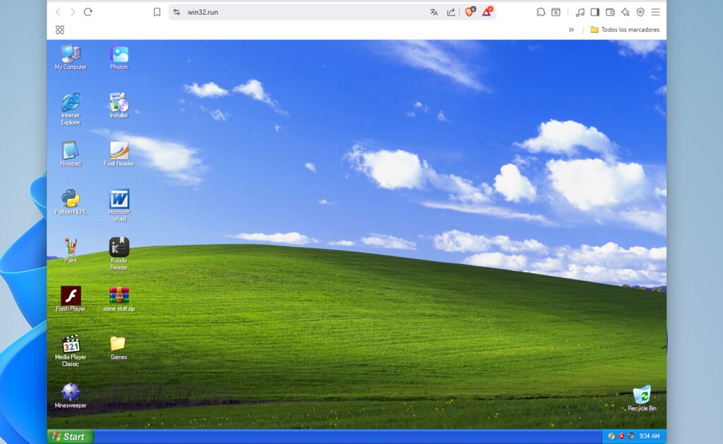 Este genial proyecto te permite usar Windows XP en tu navegador y es un viaje directo a la nostalgia y los juegos retro 