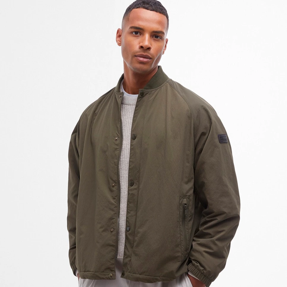 Barbour International - Chaqueta impermeable de hombre de cremallera.