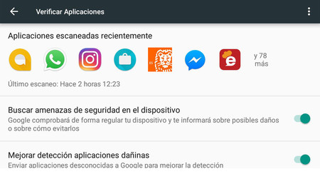 Así puedes ver qué aplicaciones ha analizado Google en tu móvil en busca de malware