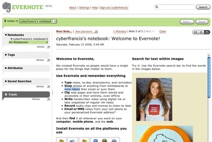 Evernote, gestionando todo tipo de notas de forma sincronizada