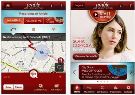Aplicaciones viajeras para el iPhone: Amble de Louis Vuitton