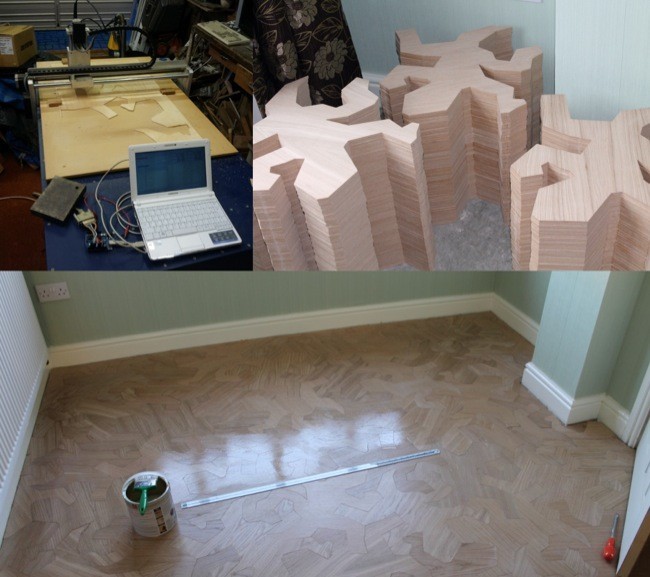 Un parquet genial para casa inspirado en M.C. Escher