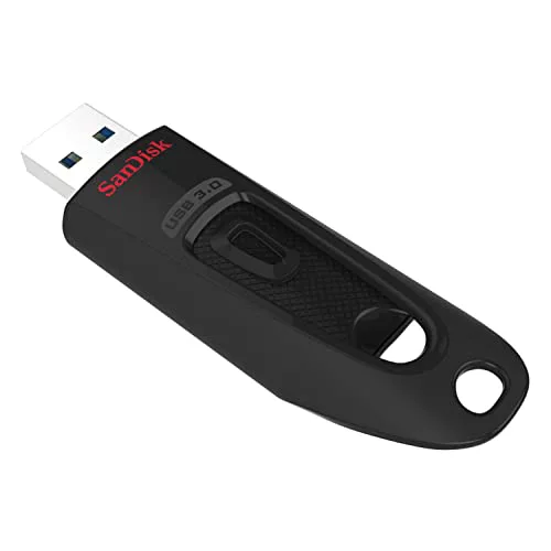 SanDisk Pendrive 64 GB Ultra Memoria flash USB 3.0 hasta 130 MB/s, (SecureAccess Software, Protección de contraseñas) Negro