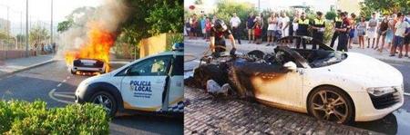 Dolorpasión™: Audi R8 robado y carbonizado