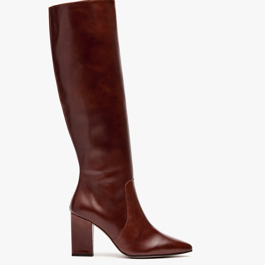 Botas de mujer de tacón de piel - Pedro Miralles - Marrón

