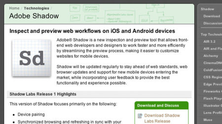 Adobe Shadow quiere ser el nuevo mejor amigo del desarrollador web móvil