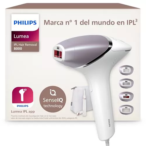 Philips Lumea serie 8000, dispositivo de depilación IPL, alternativa de depilación láser