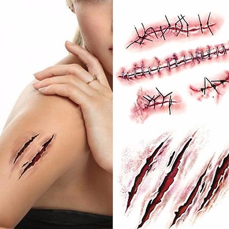 Pack de 5 tatuajes para Halloween por sólo 0,48 euros y envío gratuito ¡Dar miedo cuesta muy poco dinero!