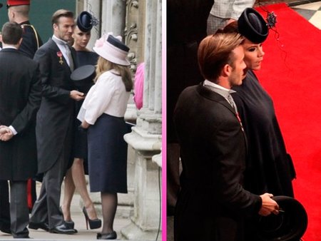 Pero qué monos los Beckham en la boda de Guillermo y Kate Middleton