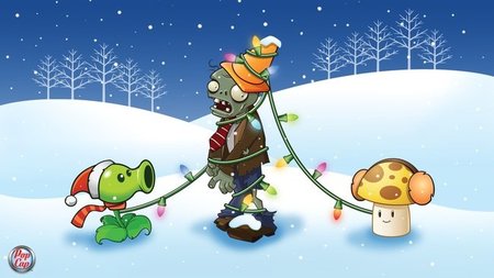 'Plantas contra Zombis' nos desea una feliz Navidad con estos simpáticos fondos de pantalla