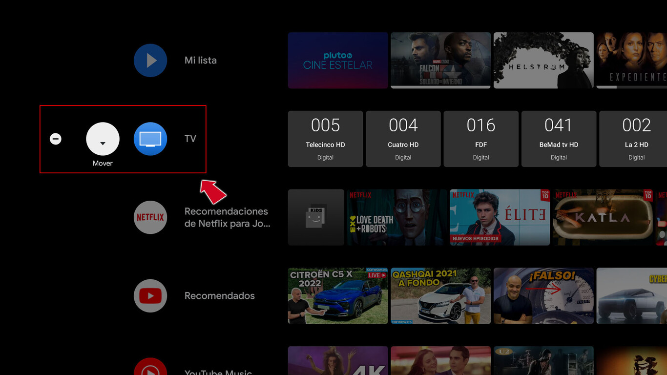 Cómo configurar la pantalla de inicio de tu televisor con Android TV ...