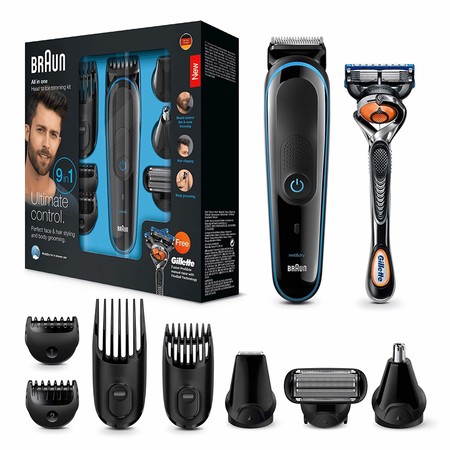 Oferta en el set de afeitado Braun MGK3085 en Amazon: 9 funciones de afeitado y cuidado del vello por 39,99 euros