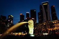 La estatua de Merlion: icono de Singapur