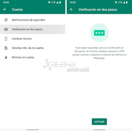 Verificación en dos pasos de Whatsapp