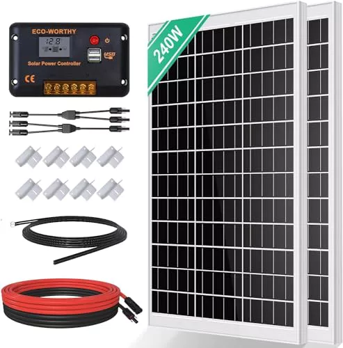 ECO-WORTHY kit panel solar monocristalino 240W 