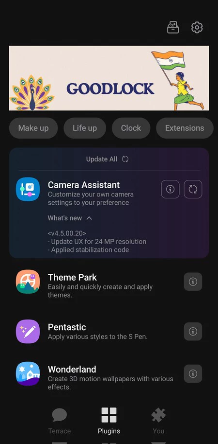 Camera Assistant en Good Lock