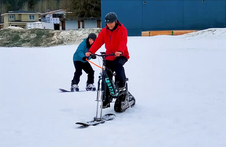 El kit para convertir una bicicleta en una ebike para la nieve existe: cuesta 2.300 euros y ofrece 50 km de autonomía