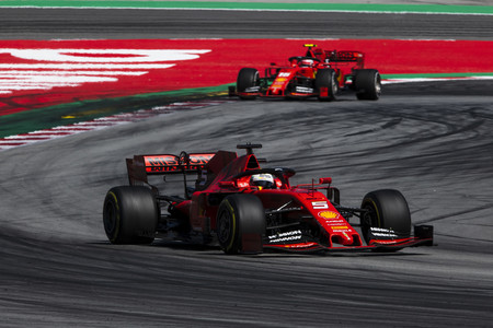 Vettel Leclerc Montmelo F1 2020