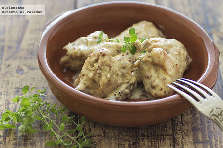 Conejo guisado con mostaza a la antigua. Receta