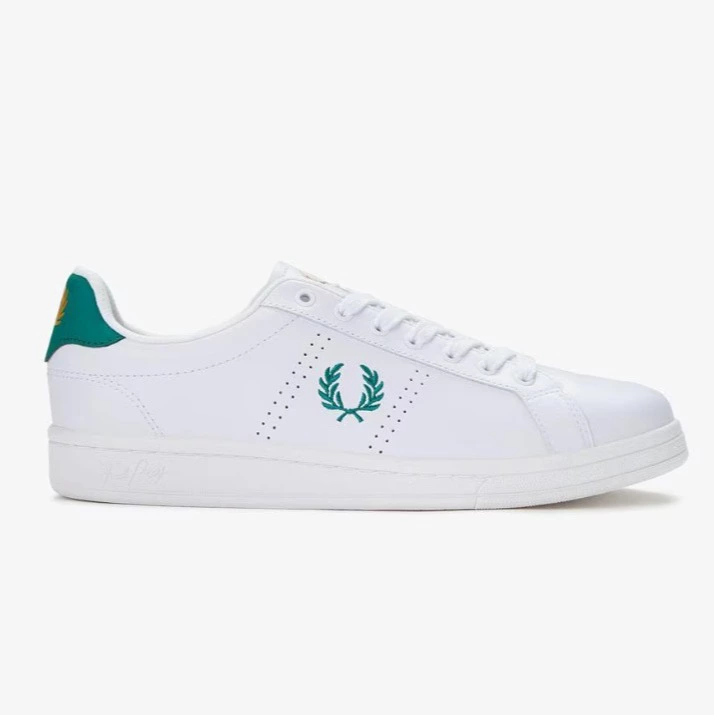 Fred Perry Zapatillas de piel unisex B721 Leather con cordones y logo