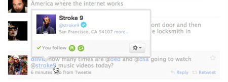 Twitter añade vista previa de perfiles con Hovercard