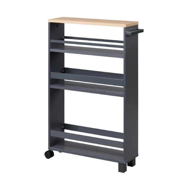 Carrito de cocina estrecho con ruedas 
