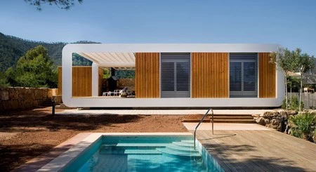 Una casa prefabricada de madera sostenible e inteligente