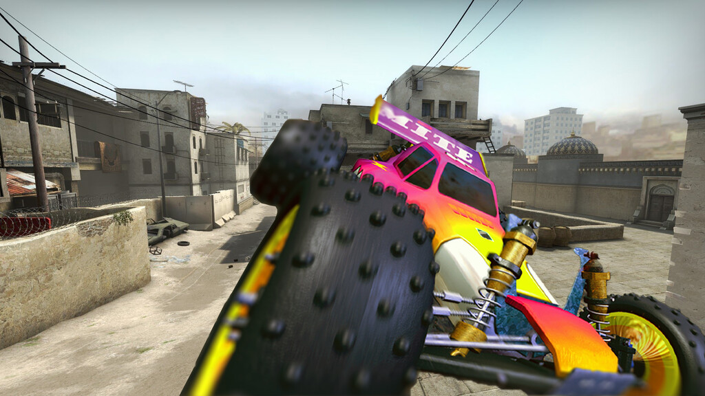 Convirtieron el mapa Dust 2 de Counter Strike en una pista de carreras para el mejor juego de coches radiocontrol de la historia