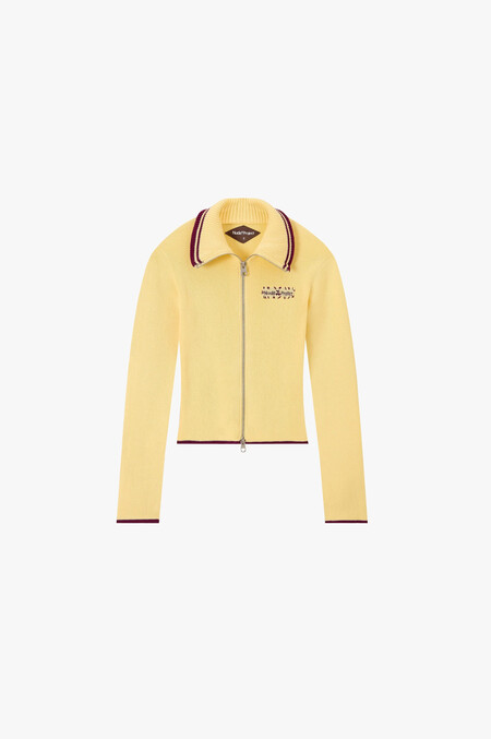 Akita Zipper Knit Yellow Front