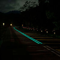 Malasia pintó sus carreteras con pintura que brilla en la oscuridad: les ha salido tan cara que han dado marcha atrás