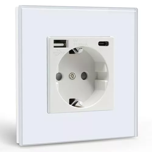 BSEED Enchufe de Pared USB(Max. 2.1A) con Tipo C 