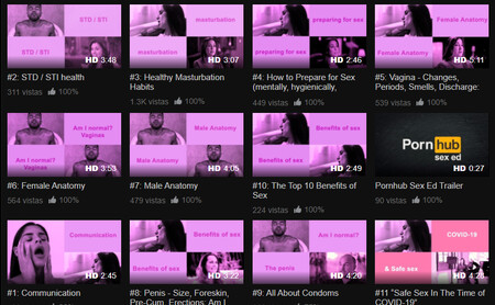 Pornhub estrena un canal de educación sexual donde expertos enseñan muy gráficamente todo lo que quizá no aprendiste en la escuela
